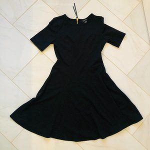 Nordstrom Karen Kane Short Sleeve Round Neck  Black Dress Size M